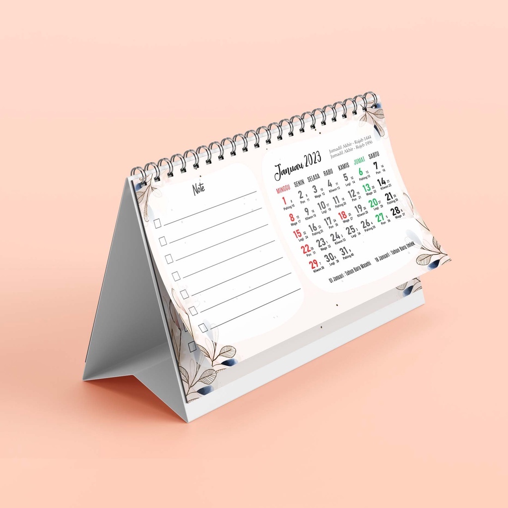

Kalender 2025 Custom Kombinasi dengan Notes- Kalender Duduk Kombinasi - 7 Lembar 2 Muka Kertas AC 230