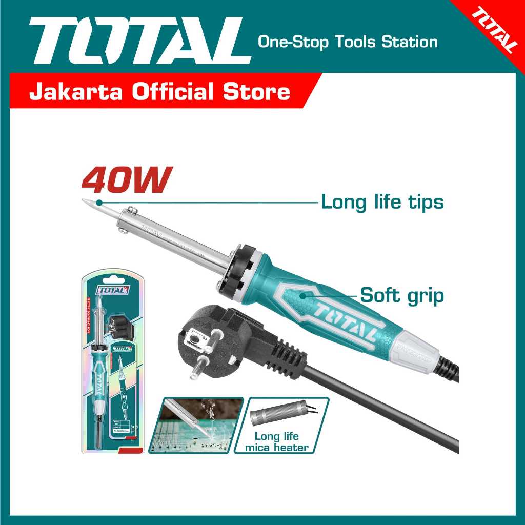 TOTAL Electric soldering iron TET1406 - Solder listrik 40W