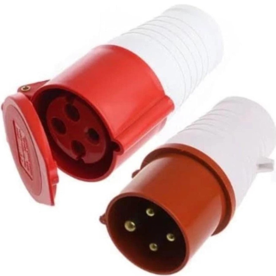 MOBILE MOUNTING / INDUSTRIAL PLUG 4 PIN 32 A 4PIN 32A FEMALE MALE 4 KAKI