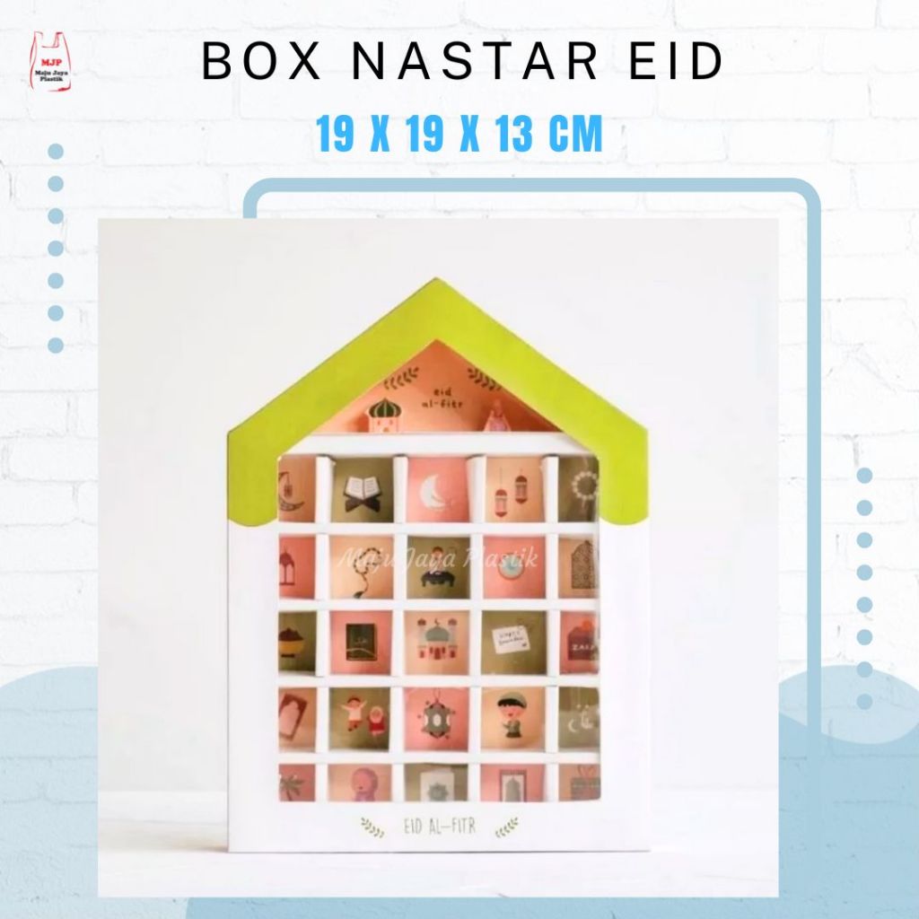 Box Nastar Sekat Kotak 25 Kotak Eid Nastar Mochi Coklat Pie Snack Box Mika Lebaran Kue