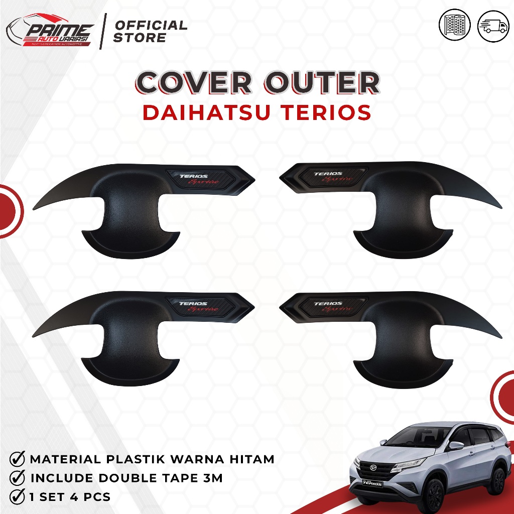 Outer Handle Mangkok Pintu Samping TERIOS PREMIUM - HITAM DOFF