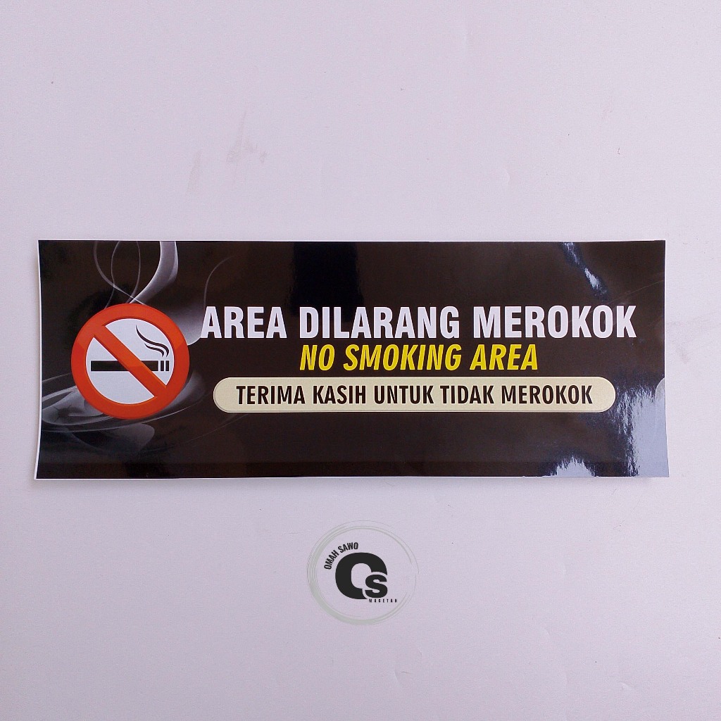 

Stiker Area Dilarang Merokok - No Smoking Area - Stiker Vinyl