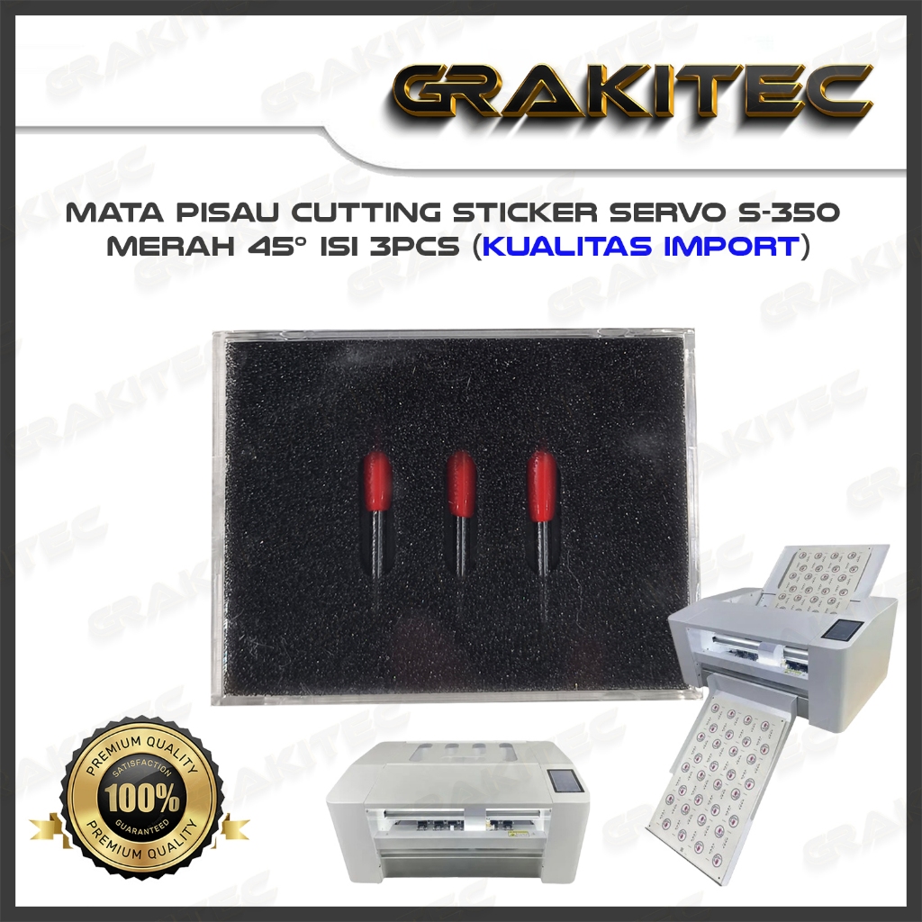 

3 pcs Mata Pisau Mesin Cutting Sticker Servo S-350 Blade / Jarum 30/45/60