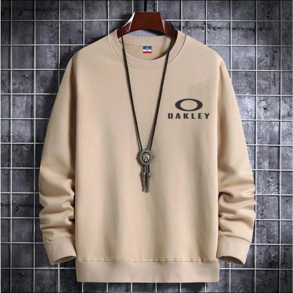 Promo Spesial Sweater Trendy Kaos Pria Keren Crewneck Unisex Elegan Sweatshirt Kasual Sweter Oakley