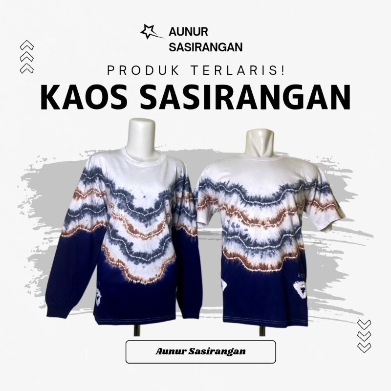 KAOS SASIRANGAN Lengan Panjang/Pendek Bahan COTTON COMBED Pria & Wanita
