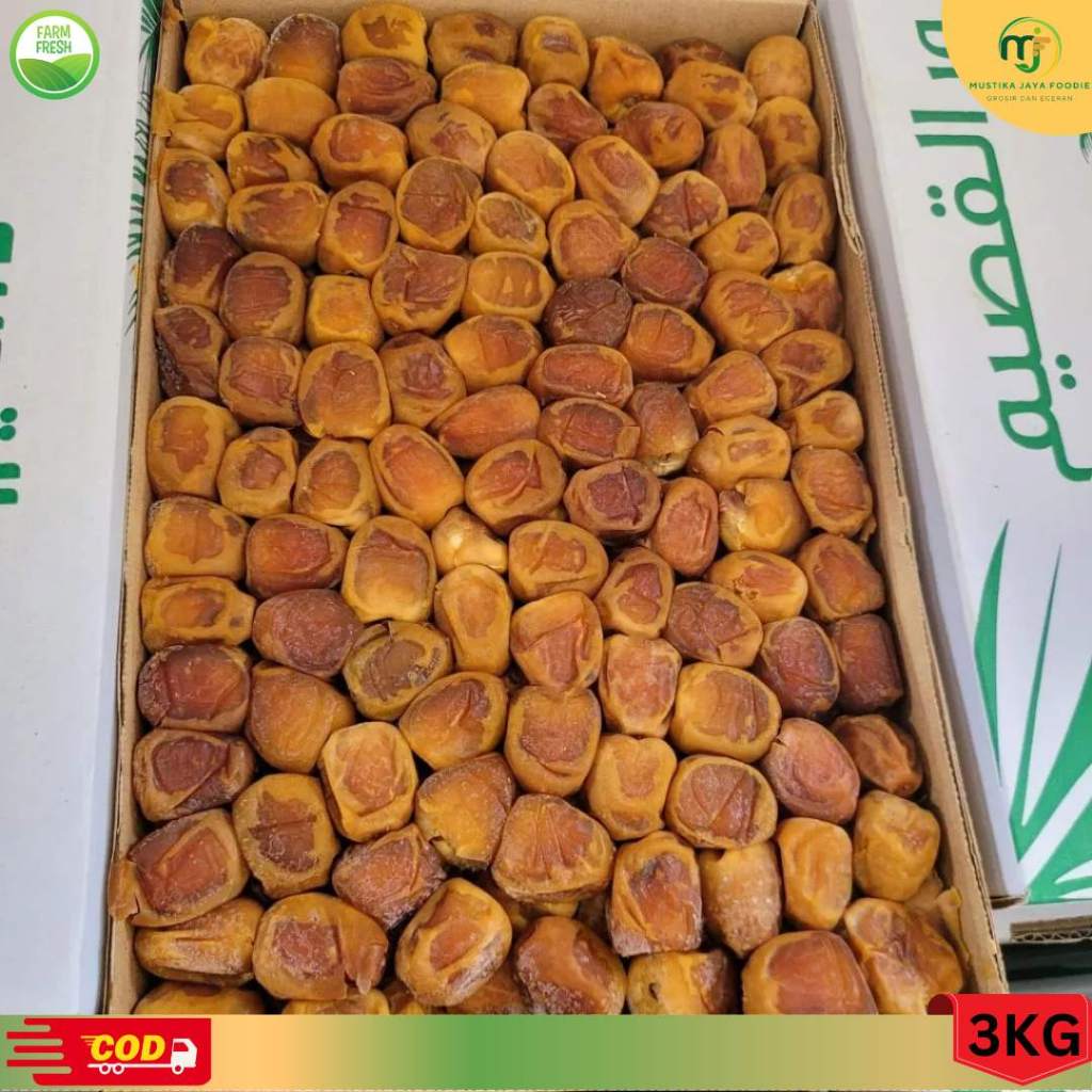 

Kurma Sukari Premium Dus Kurma Basah / Kurma Raja Grosir Kemasan 3 Kg Oleh-Oleh Haji dan Umroh| Manis, Lembut & Segar