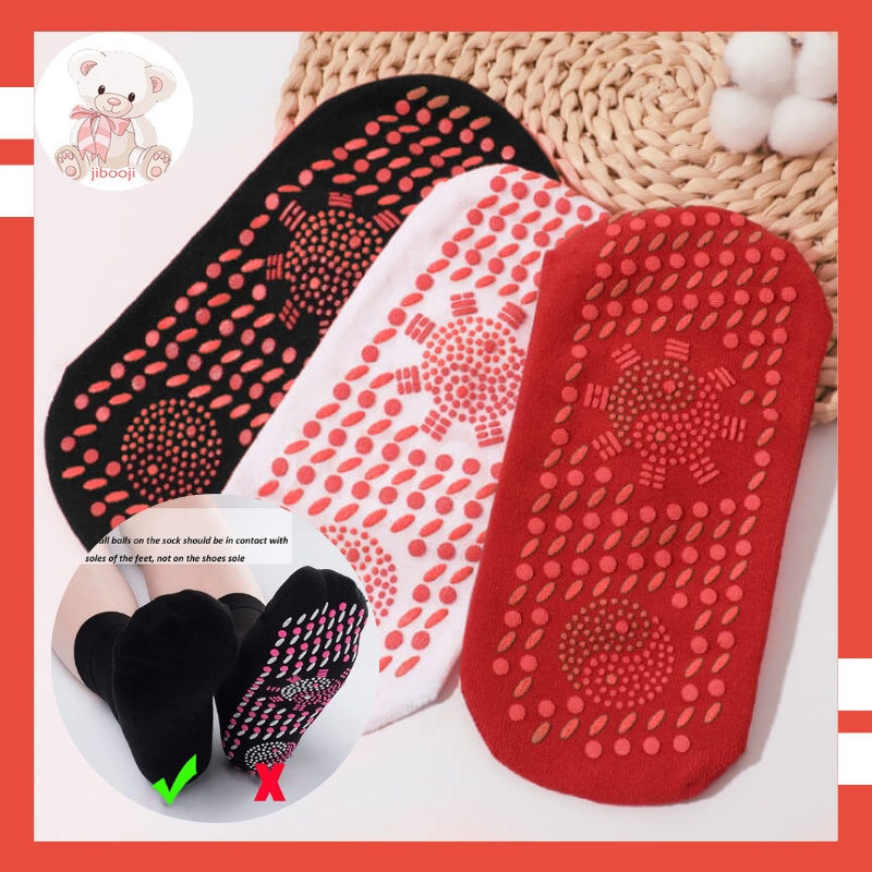 Socks Tourmaline Magnetic Therapy Kaos Kaki Terapi Pemanas Foot Support Tourmaline