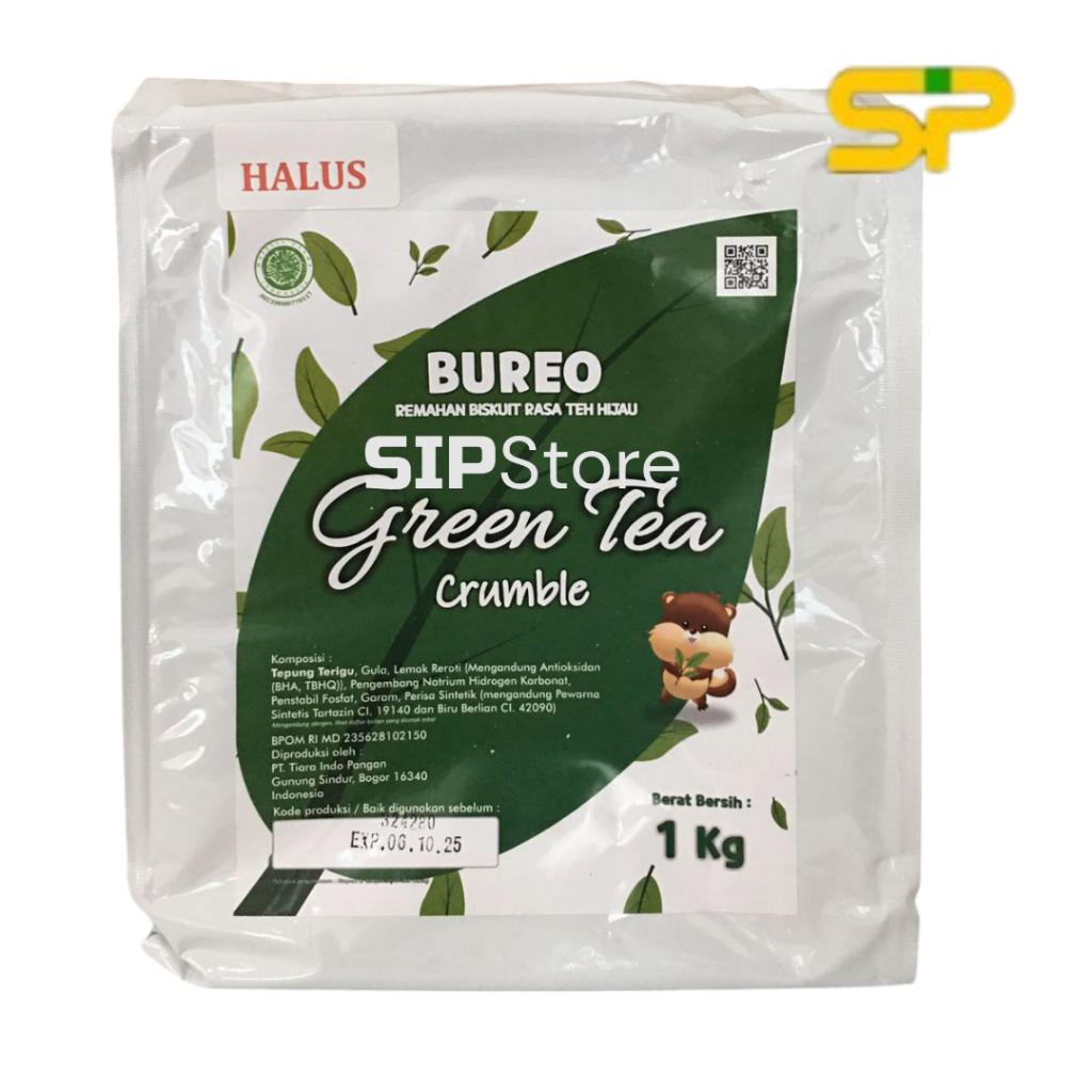 

BUREO GREEN TEA Crumble 1kg / Bureo Bubuk Crumble Green Tea 1kg