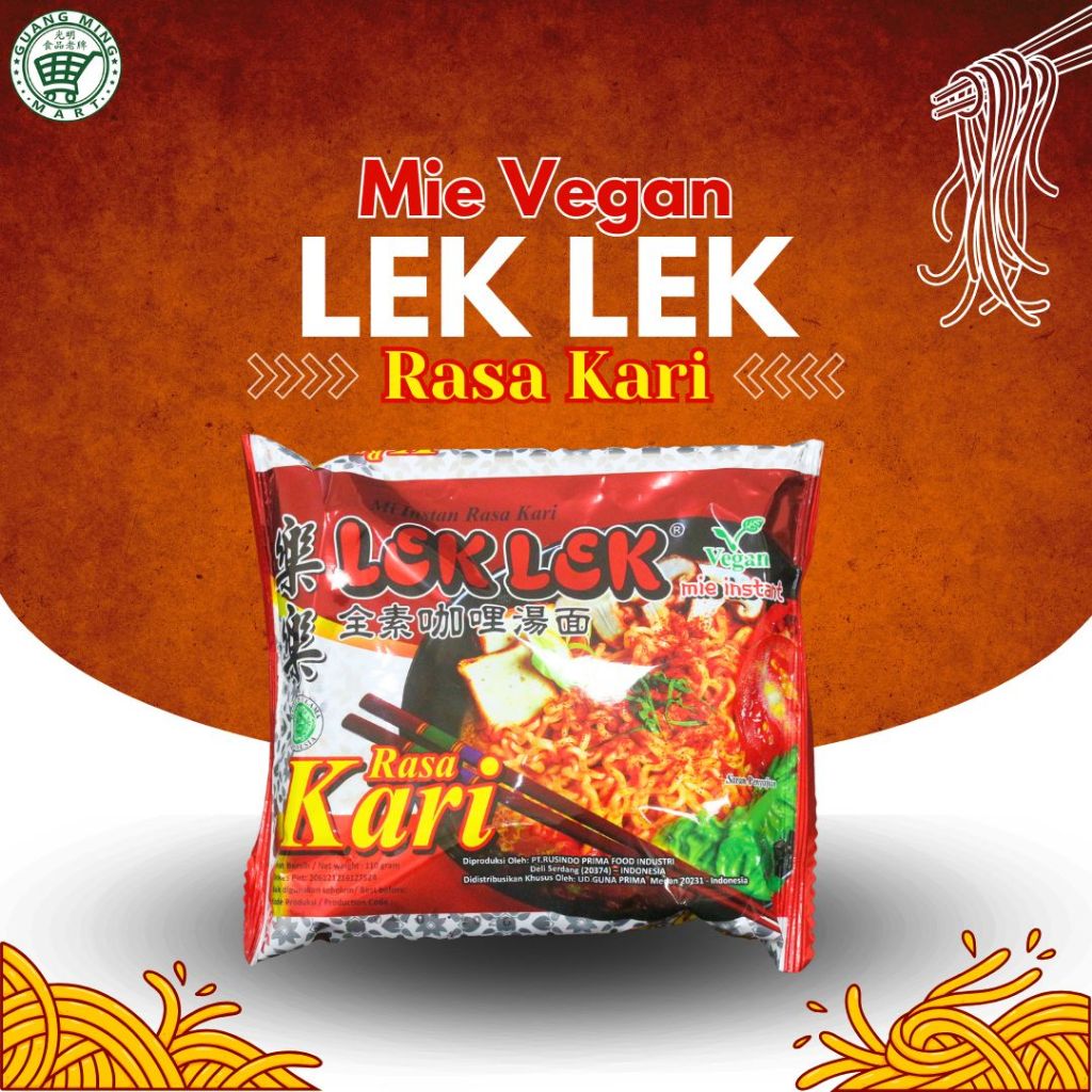 

Mie Lek Lek Rasa Kari / Mie Instant Vegetarian Rasa Kari / Curry