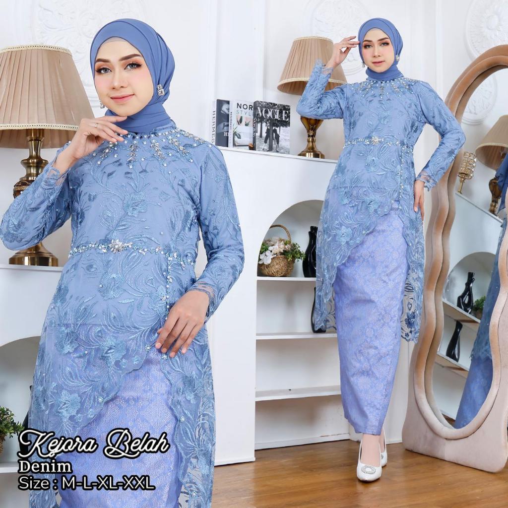 SATU SET KEBAYA KEJORA BELAH ROK LILIT SONGKET KEBAYA MODERN SERAGAM KONDANGAN KEBAYA WISUDA ELEGAN