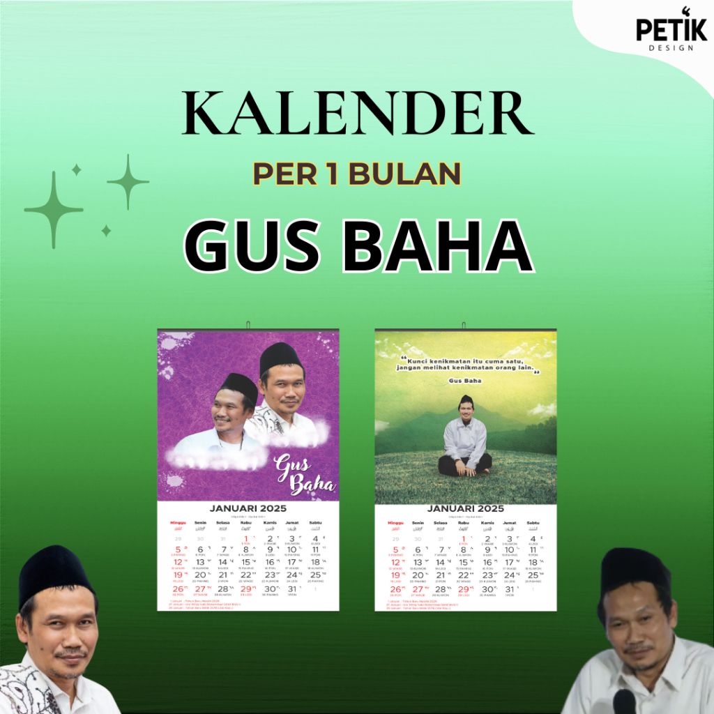 

Kalender Dinding Gus Baha NU 2025 12 Lembar Klem