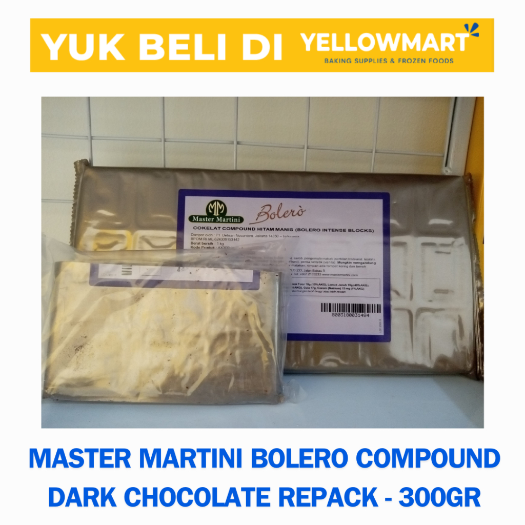 

Master Martini Bolero Dark Compound Coklat Batang Repack - 300GR