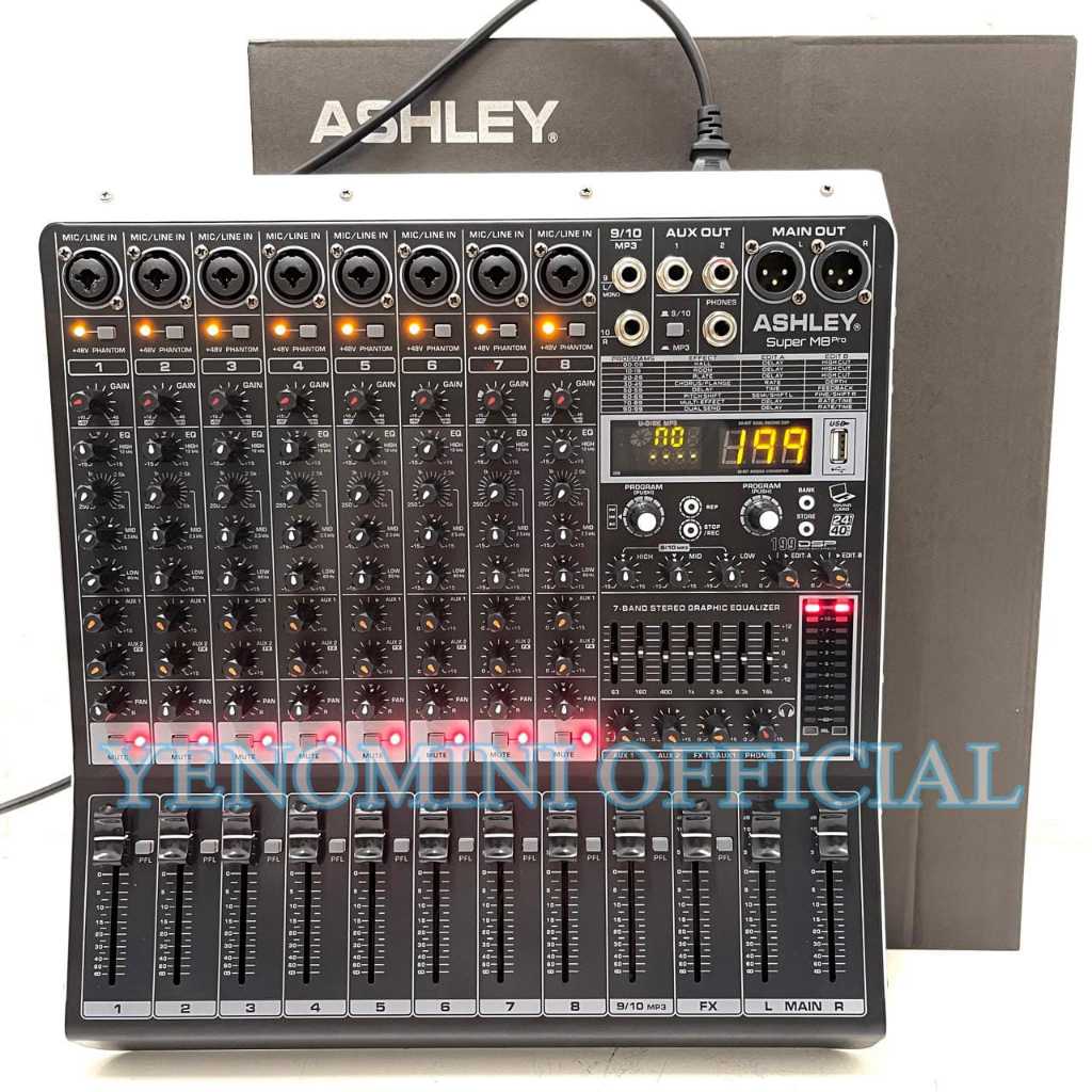 Mixer Audio Ashley Super M8 Pro 10channel Original Mixer Audio Ashley Super M8Pro 10channel 8mono 2s