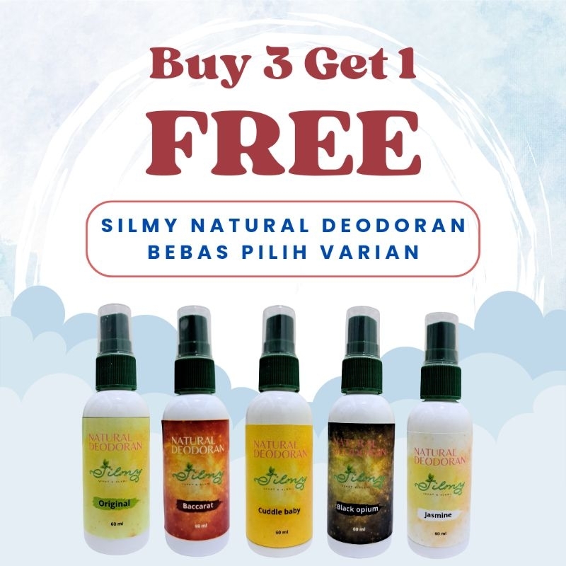 Silmy natural deodoran spray tawas deodoran alami pemutih ketiak wangi jasmine baccarat cuddle baby 