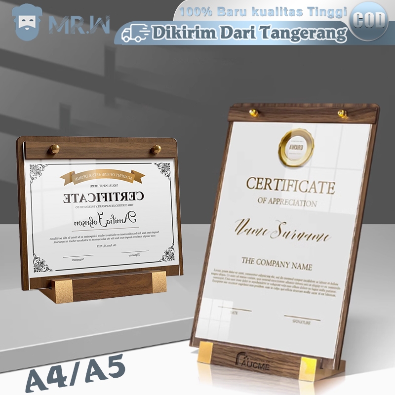 

A4/A5 Menu Holder Kayu Menu Stand Display Menu Stand Menu Wood Sign Holder