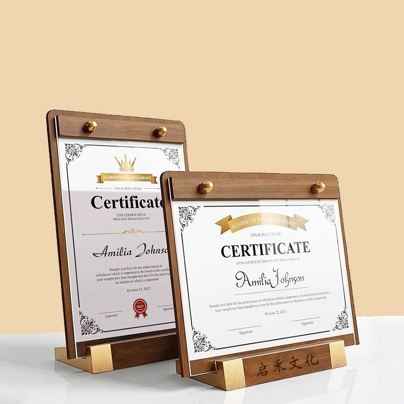 A4/A5 Menu Holder Kayu Menu Stand Display Menu Stand Menu Wood Sign Holder