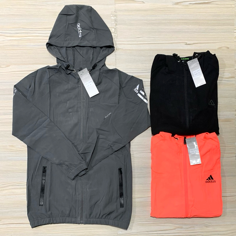 JAKET MICRO ADIDAS WANITA LADIES LENGAN PANJANG TOPI KUPLUK IMPORT RUNNING ABU GELAP HITAM ORANGE