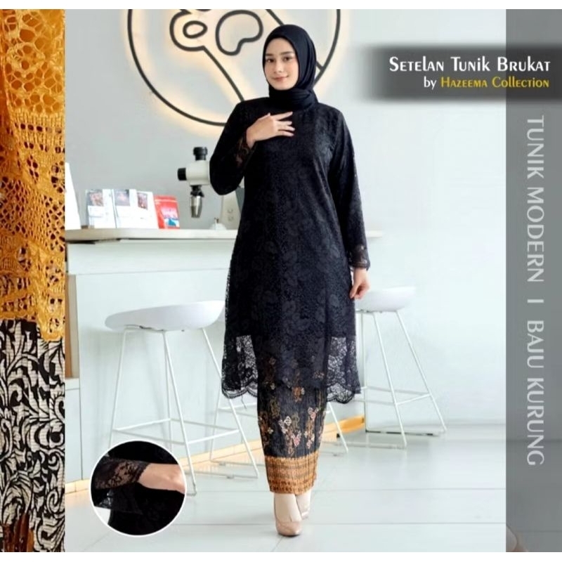 SYIFA KEBAYA • DISKON  SETELAN BAJU KEBAYA TUNIK BROKAT JUMBO LD 120 XXXL SETELAN KEBAYA DENGAN ROK 