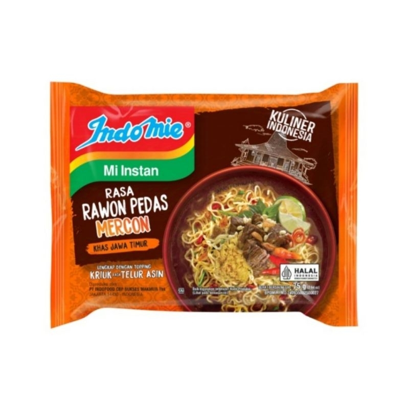 

Indomie Rasa Rawon Pedas Mercon/Mie Instant 75gr