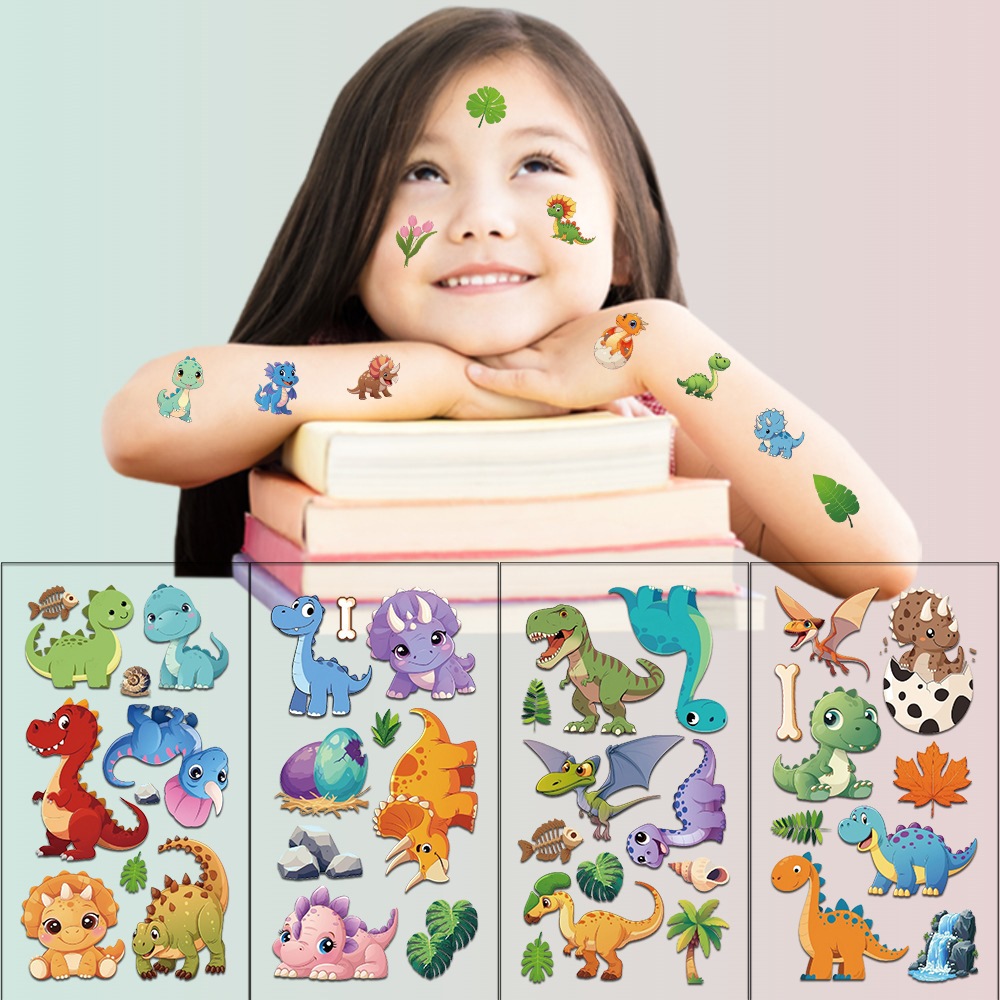 

STIKER TATO TEMPORER ANAK LUCU PRINCESS DINOSAURUS MERMAID DISNEY KARTUN
