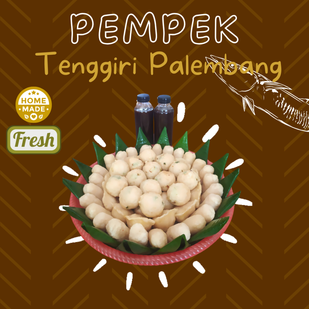 

Pempek Palembang Ikan Tenggiri Paket + Cuko Vakum Sukacita Homemade