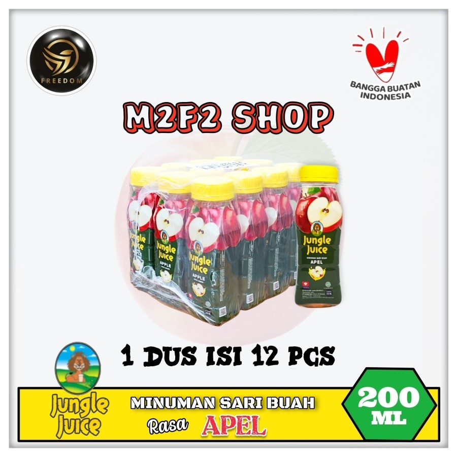 

Diamond Jungle Juice Apple | Jus Apel Botol Pet - 200 ml (Kemasan Pack)