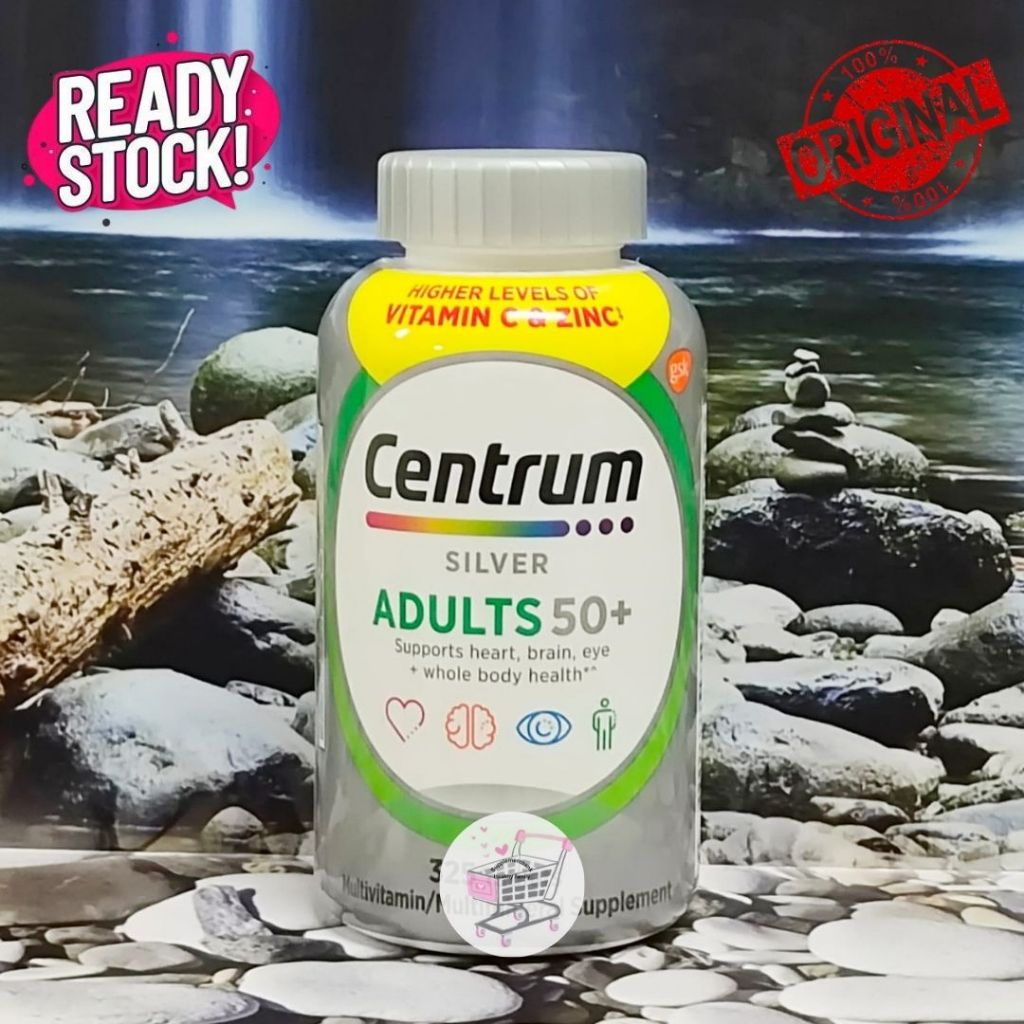 CENTRUM - Silver Adults 50+ (325 Tablets) Multivitamin Dewasa 50 Tahun ke Atas