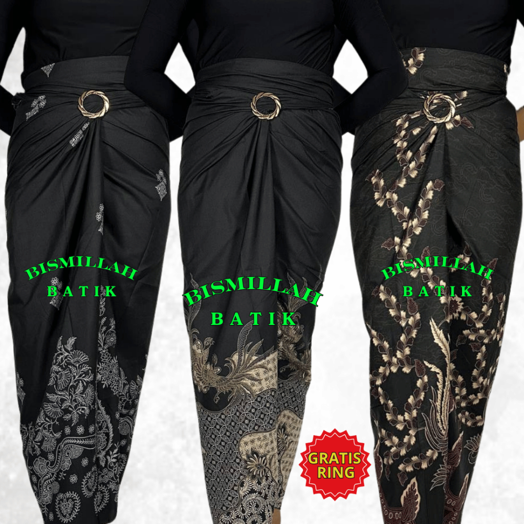 Rok Lilit Batik Wanita Modern Jumbo Kekinian Serut Floral / Bawahan Kebaya Wisuda Modern