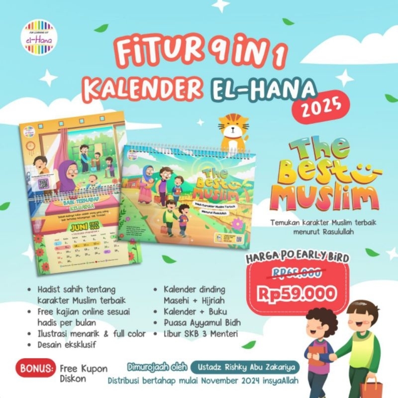 

Kalender Elhana 2025 The Best Muslim|Karakter Muslim Terbaik