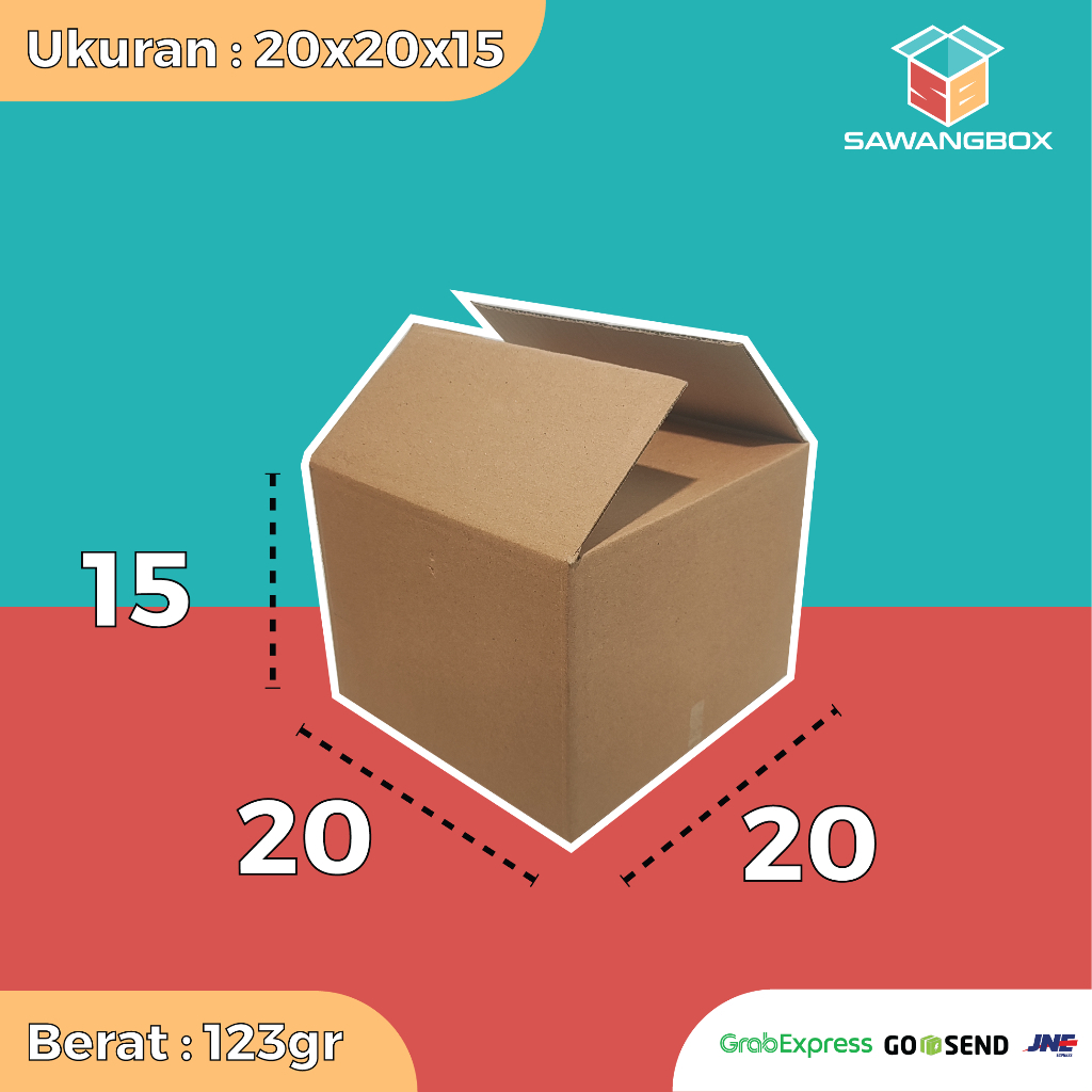 

KARDUS POLOS 20X20X15 | BOX PACKAGING BARANG | SAWANG BOX