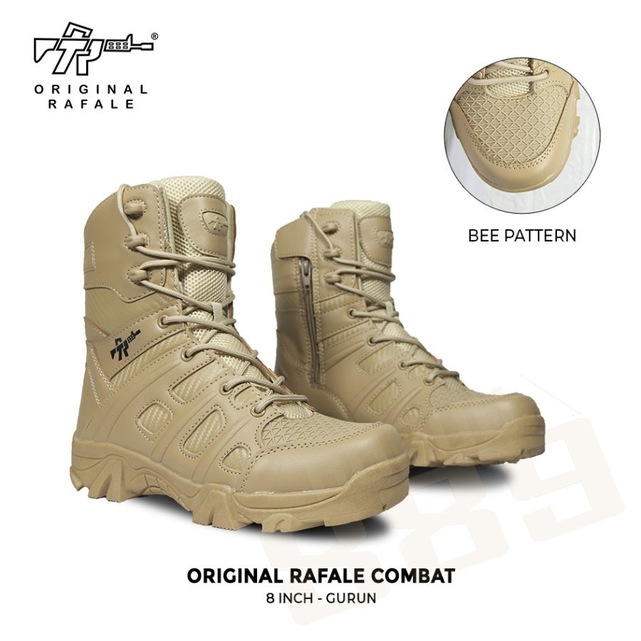 SEPATU TACTICAL RAFALE COMBAT 8 INCH ORIGINAL SEPATU TACTICAL COMBAT HITAM GURUN STOCK DITANYAKAN TE