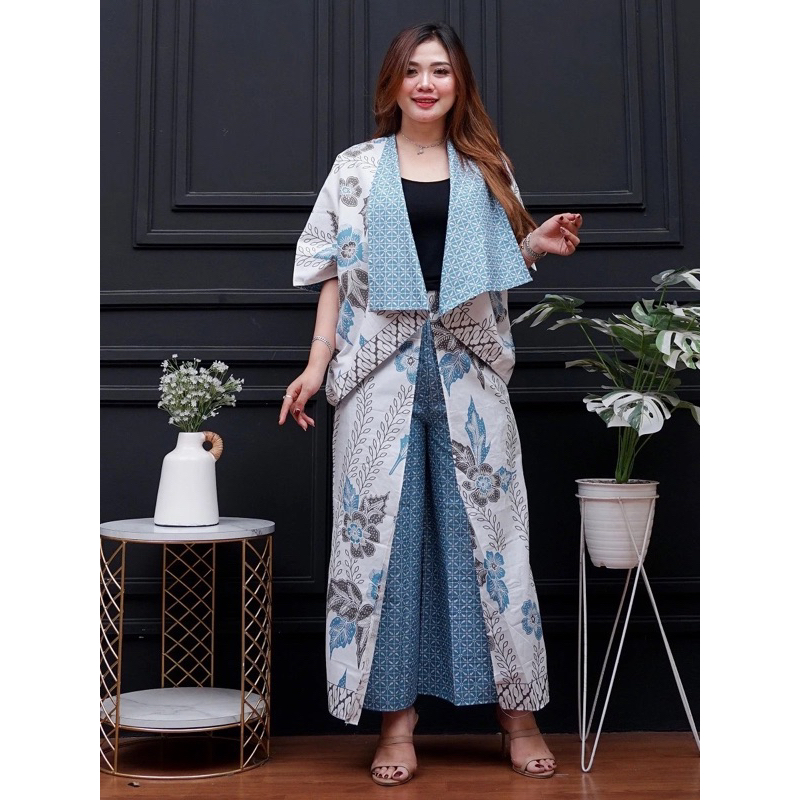 Kulot Batik Layer / Celana Panjang Lebar kulot Batik tumpuk