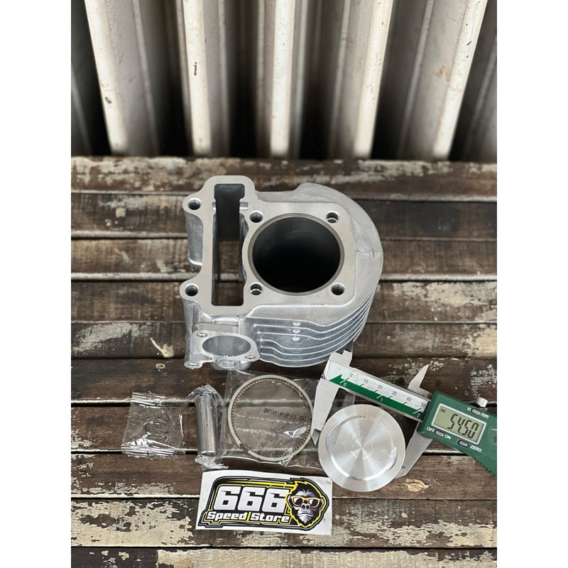 BORING BLOK BORE UP 54,5 BEAT SCOOPY ESP POP K44 SET PISTON 54.5 MM LINER LUAR 58.5 MM cylinder