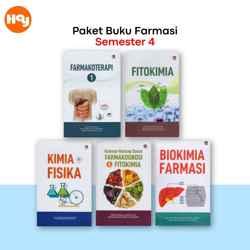 Buku Paket Farmasi Semester 4 | Kimia Fisika, Fitokimia, Konsep-Konsep Dasar Farmakognosi & Fitokimi