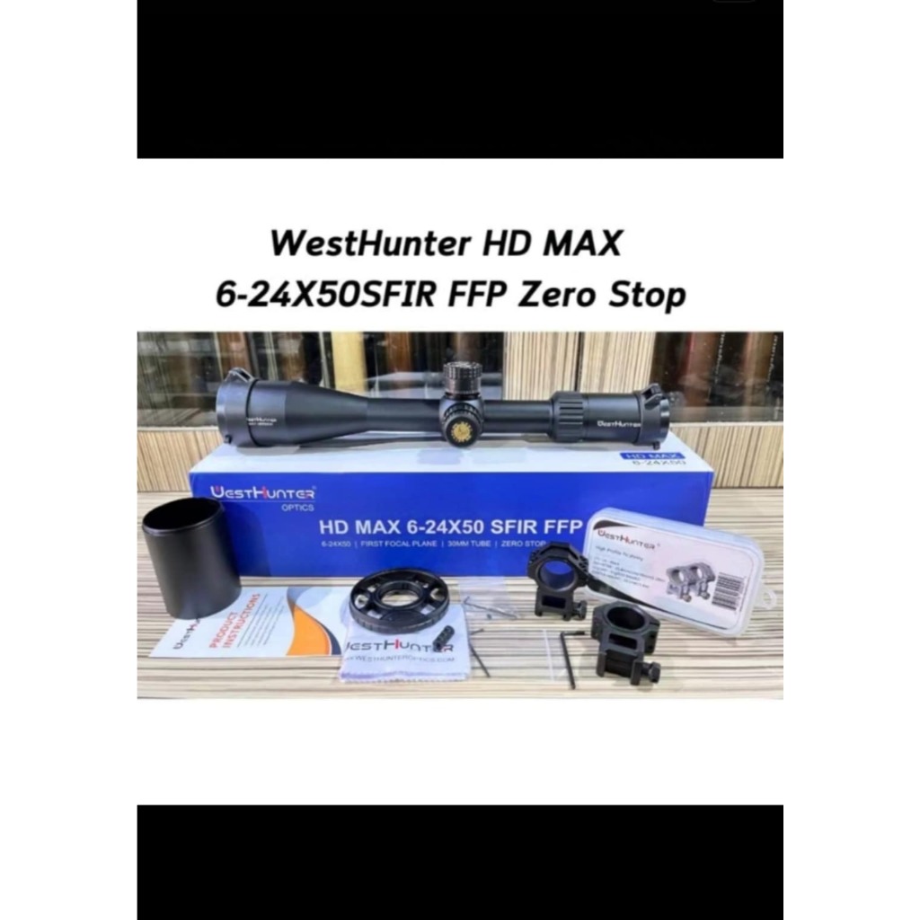 TELESKOP WESTHUNTER HD MAX 6-24x50 SFIR FFP ZERO STOP