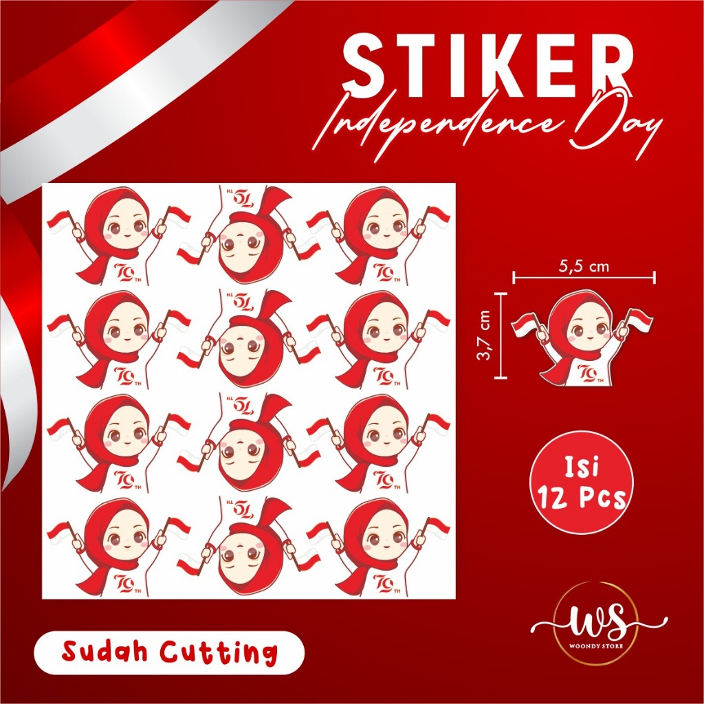 

STIKER PIPI AKSESORIS UNIK SPESIAL KEMERDEKAAN INDONESIA MERAH PUTIH CEWEK MERDEKA