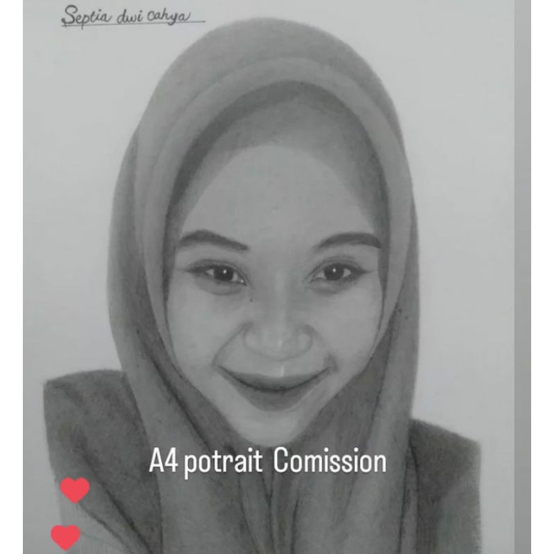 

Sketsa wajah Realistis (1 wajah)- cocok untuk pajangan dinding dan kado
