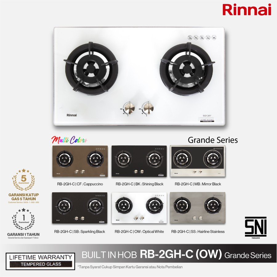 Rinnai Kompor Tanam RB-2GH-C(OW) + FRAGILE