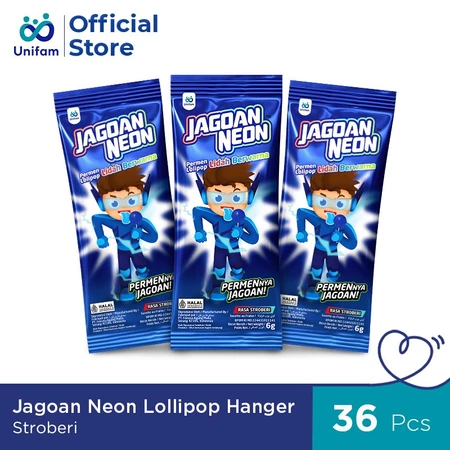 

Jagoan Neon Permen Lolipop Rasa Buah Berwarna - Fruit Candy 10 pc x @6 Gram - rasa Strawberry