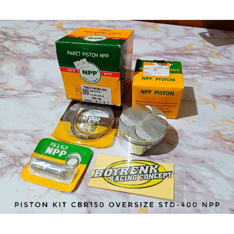 PISTON KIT SEHER SEKER CBR 150 OVERSIZE STD 50 100 150 200 250 300 350 400 NPP-BOYRENK
