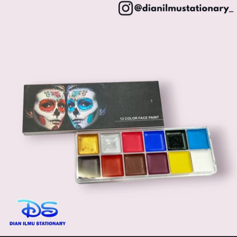 

face paint 12 warna merk V-tec