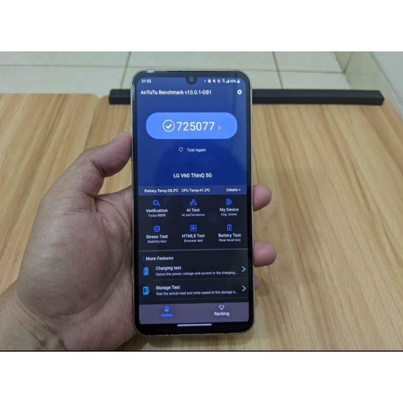 LG V60 8/256 Batangan sinyal aman IMEI beacukai.