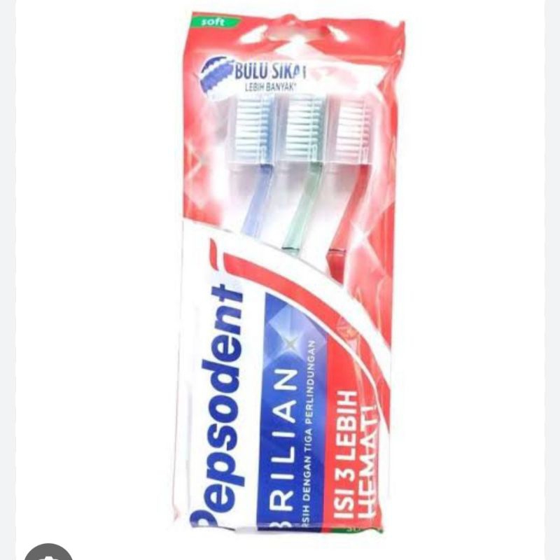 sikat gigi pepsodent isi 3