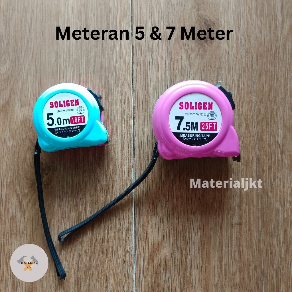 Meteran Soligen 5 Meter 7,5 Meter 7 Meter ukur / Meteran murah / Meteran 5 meter / meteran 7 meter