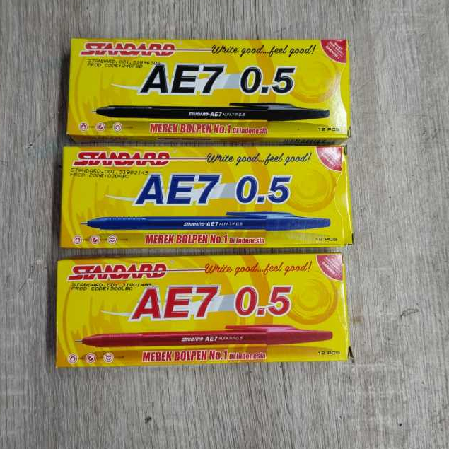 

Pena Standard AE 7 harga perlusin(12 batang)