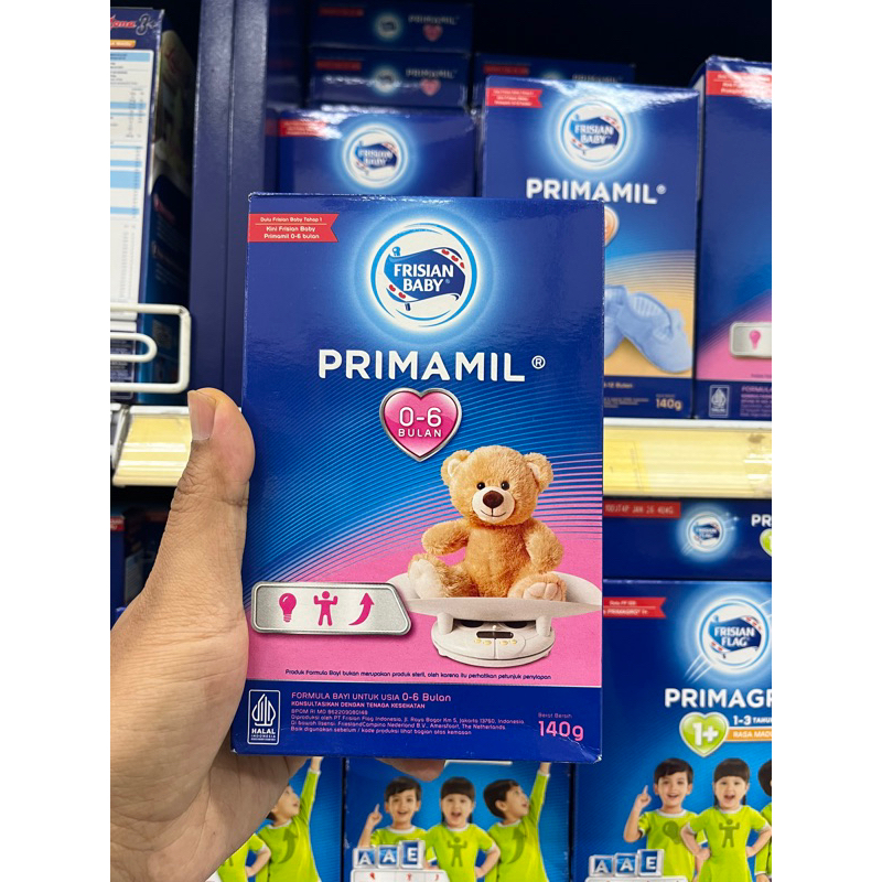 Primamil 0-6bulan Kemasan 140gr | Frisian Flag | Susu Bendera | Susu Bayi