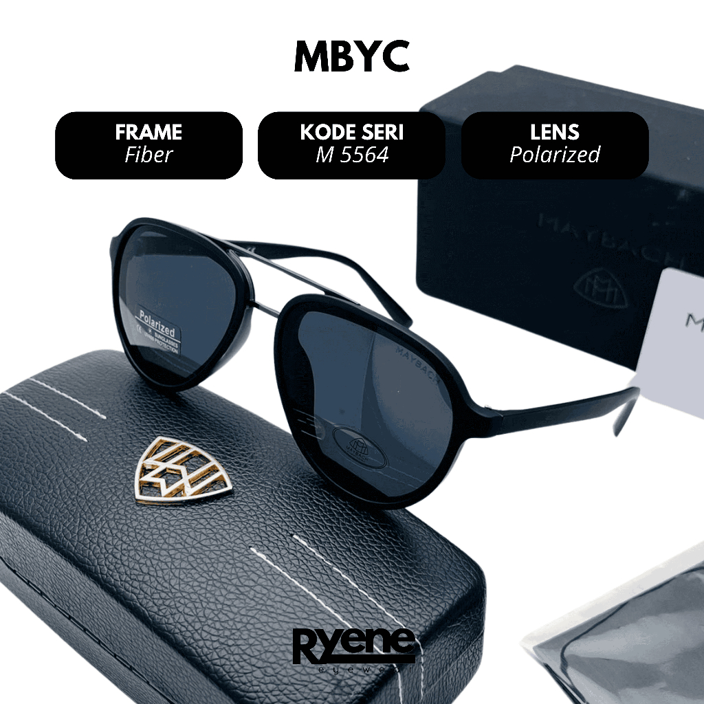 KACAMATA FASHION PRIA MAYBACH 5564 LENSA POLARIZED FREME FIBER SOLID HIGHT QUALITY IMPORT