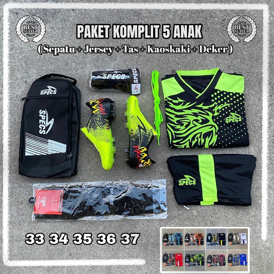 Dijamin Berkualitas  Sepatu Bola Anak Paket Komplit 5 Terbaru Dan Termurah Sepatu Bola Anak Specs Ew
