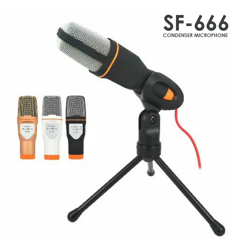 Grosir Terlaris  Microphone SF666 Condenser Mic Tripod