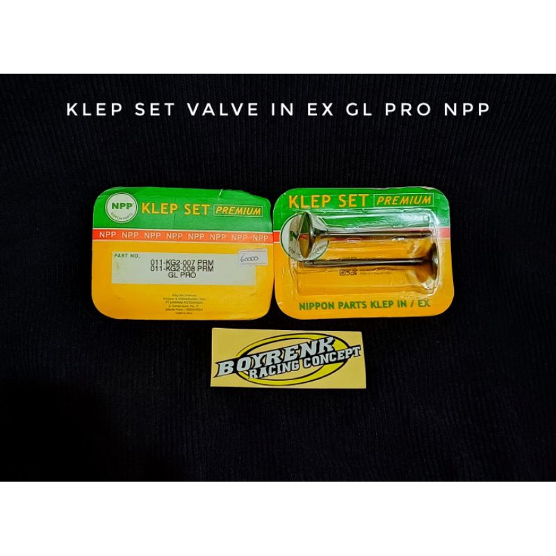 KLEP SET PAYUNG KLEP IN EX GL PRO GL SERIES NPP-BOYRENK